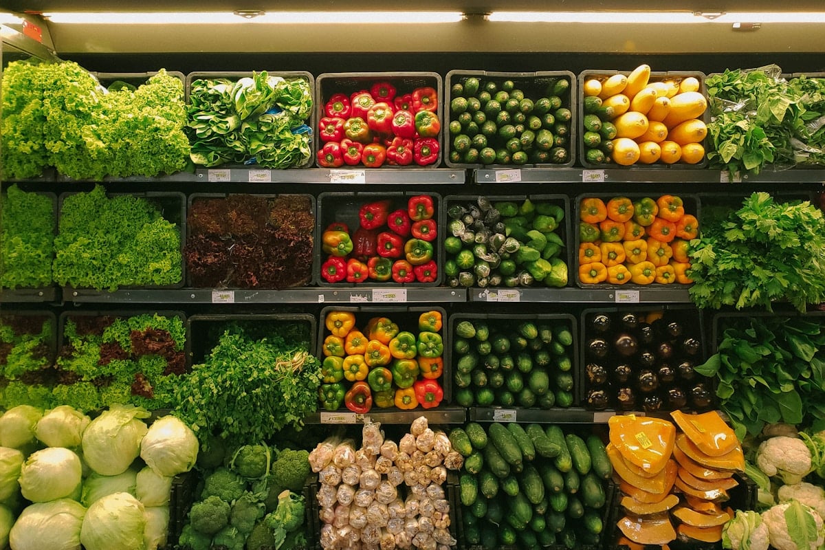 Wet market aisle on a weekday